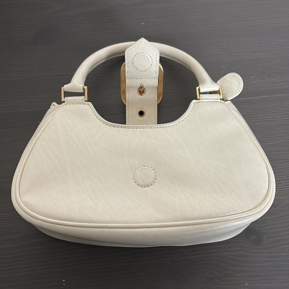 Charles & Keith Bag Avis Belted Top Handle Mini Bag Cream - Picture 8 of 15
